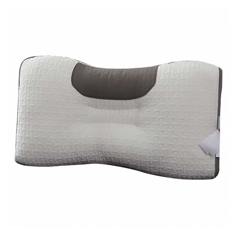 Almohada cervical viscoelástica Perfect Dream Pillow, diseño ergonómico en vista frontal, sobre fondo blanco.